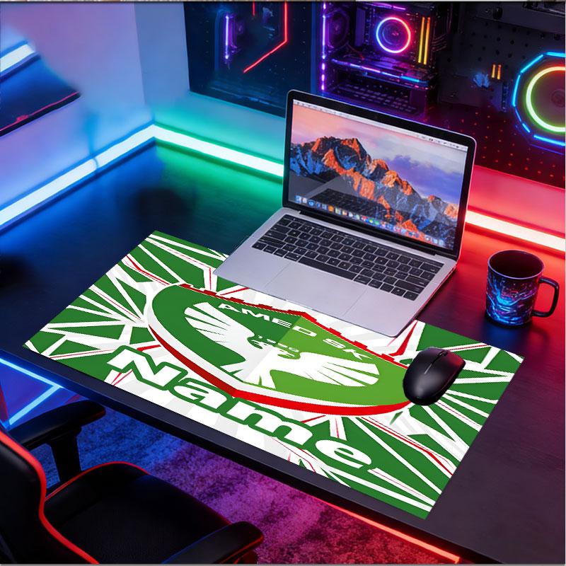 Custom Name Personalized Amed SK Pattern Mousepad, Laptop PC Desk Mat, Decorative Desk Mat for Home Keyboard Pad Gift