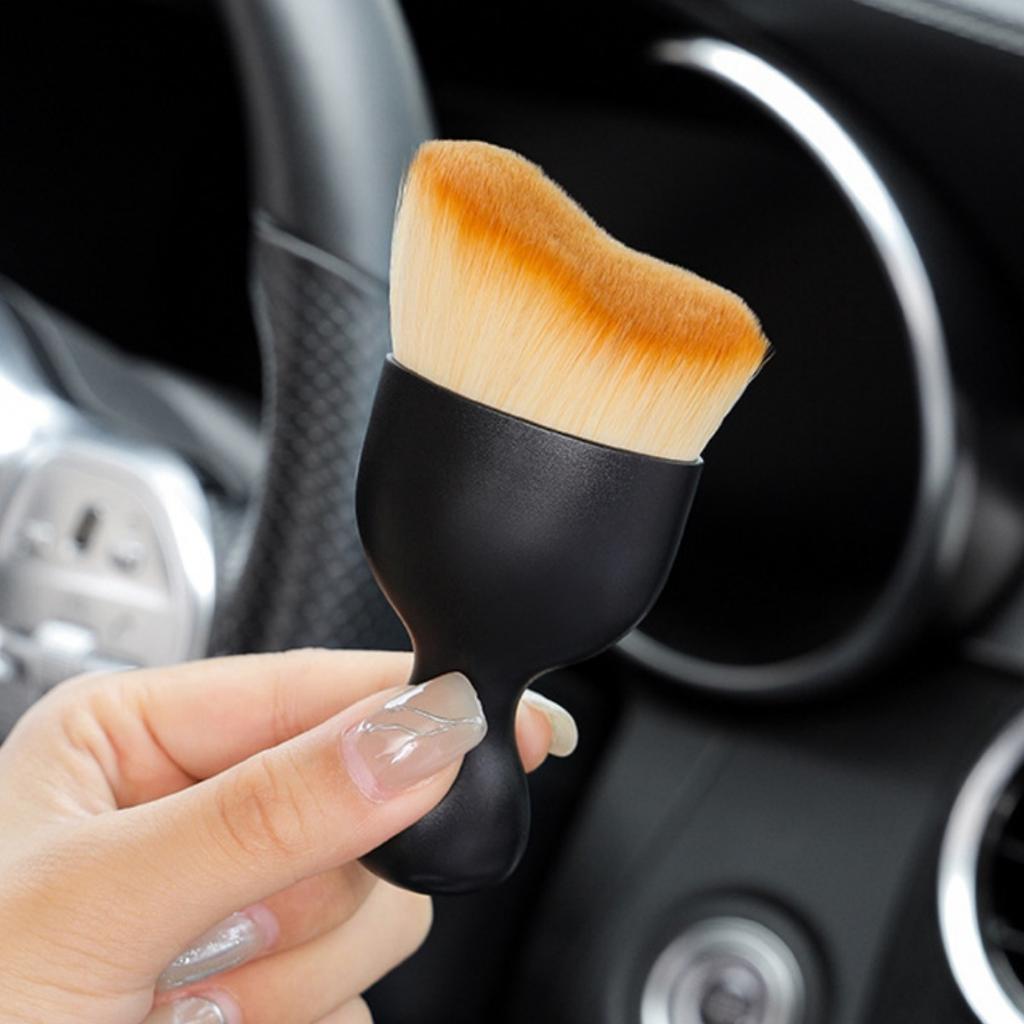 2шт щетка для чистки салона автомобиля, автомобильная мягкая щетина, изогнутые щетки для пыли, инструмент для чистки салона автомобиля для очистки панелей без царапин