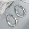 1 Pair Women Ear Hoop Twisted Circle Polished Stainless Copper Pure Color OL Commute Earrings Dating Prom Party Hanging Earrings Ear Jewelry