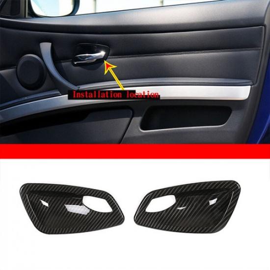 For BMW E92 E93 M3 Coupe 05-12 Door Handle Bowl Cover Carbon Fiber ABS