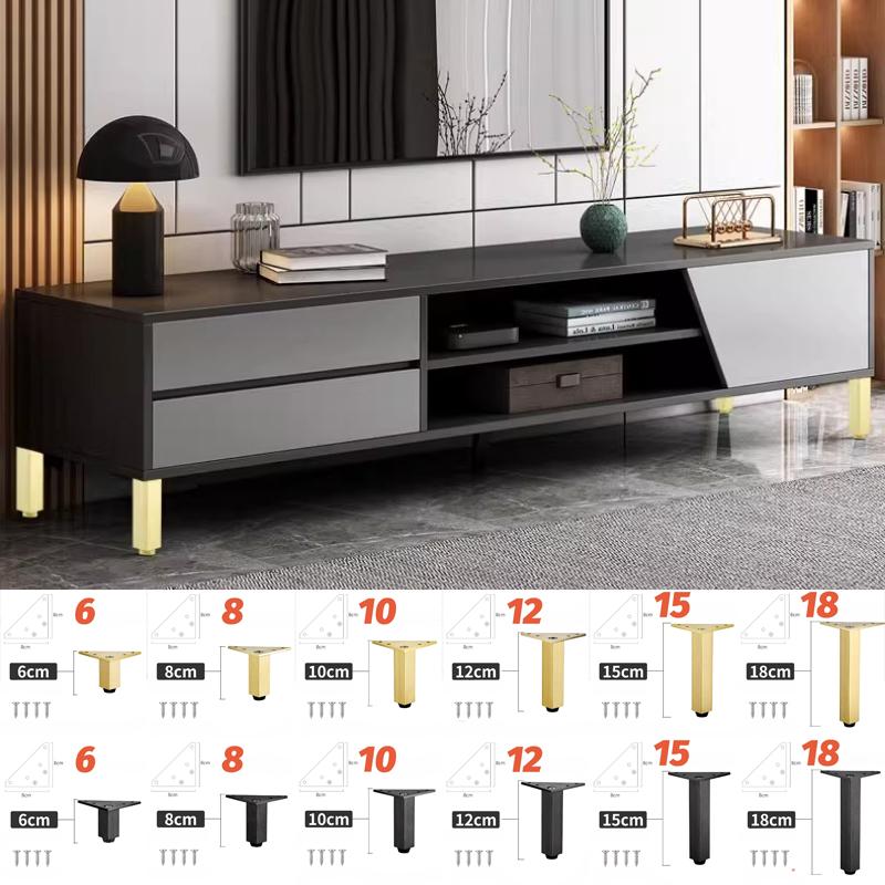 4PCS Hardware Feet Accessories Adjustable Furniture Legs Metal Supporting Foot for Coffee Table Cabinet Chair Sofa Bed Furniture