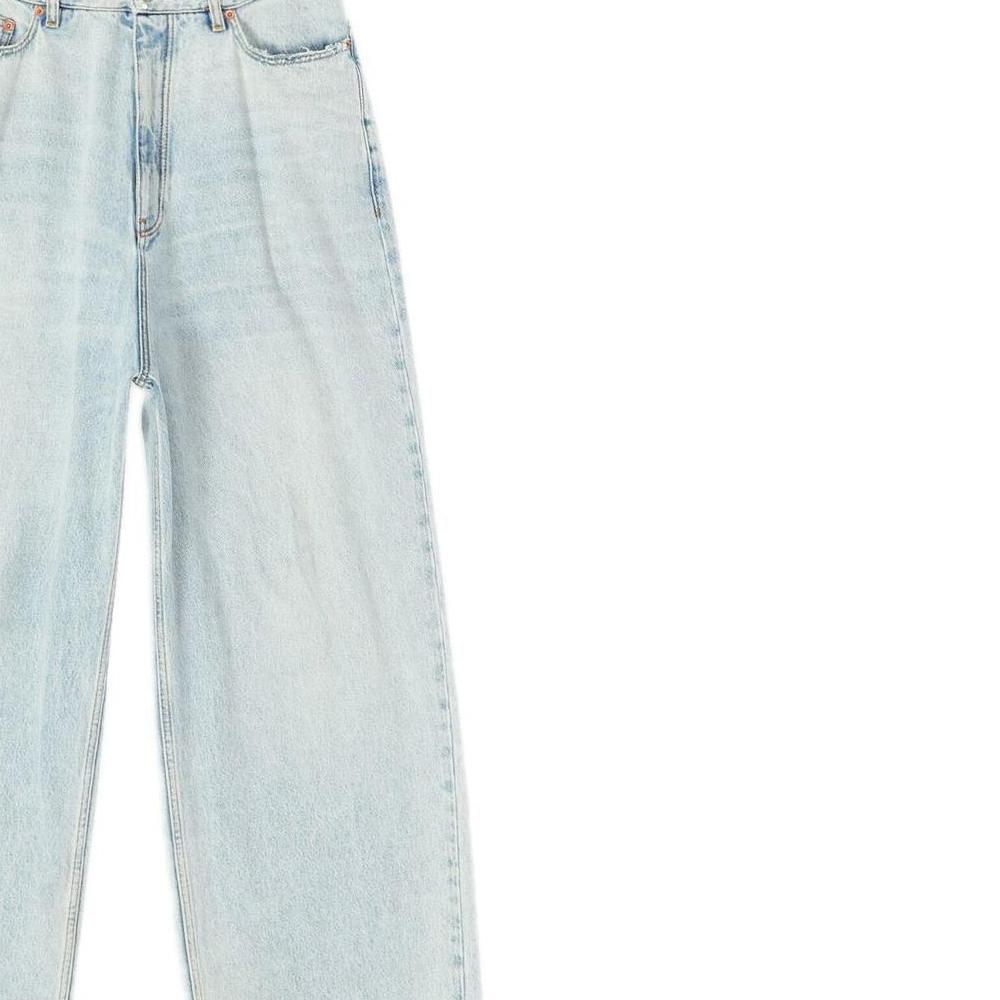Balenciaga Jeans Men's Blue Moderate Wide Leg Pants 704282TDW144824