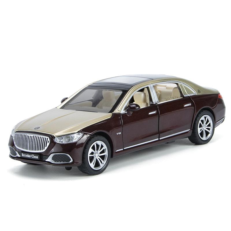 1/32 Alloy Diecast Benz Maybach S680 Car Model Scale Toy High Simulation Vehicle Door Can Open Pull Back Collect Decorative Toys