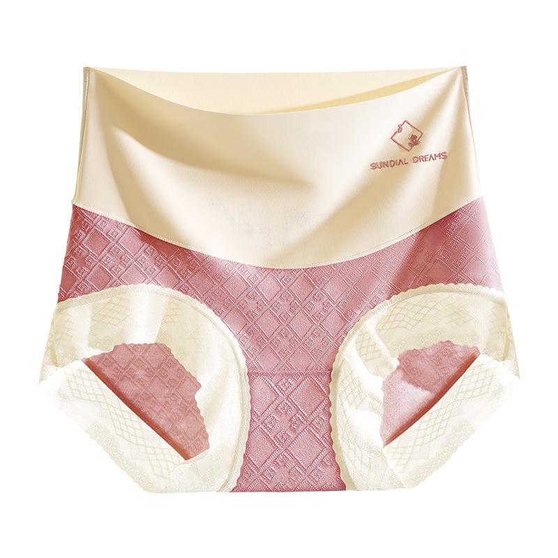 High Waist Underwear Women Belly Lift Hip Antibacterial Crotch Panties Breathable Sexy Lace Seamless Women Briefs