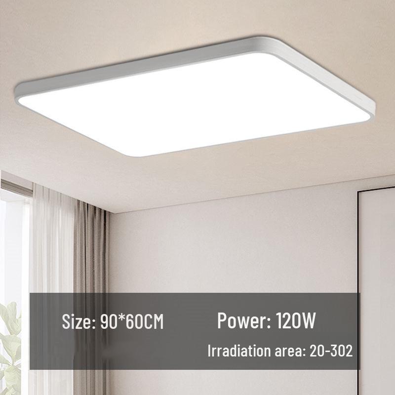 Скандинавская современная ультратонкая светодиодная прямоугольная потолочная лампа для гостиной и спальни