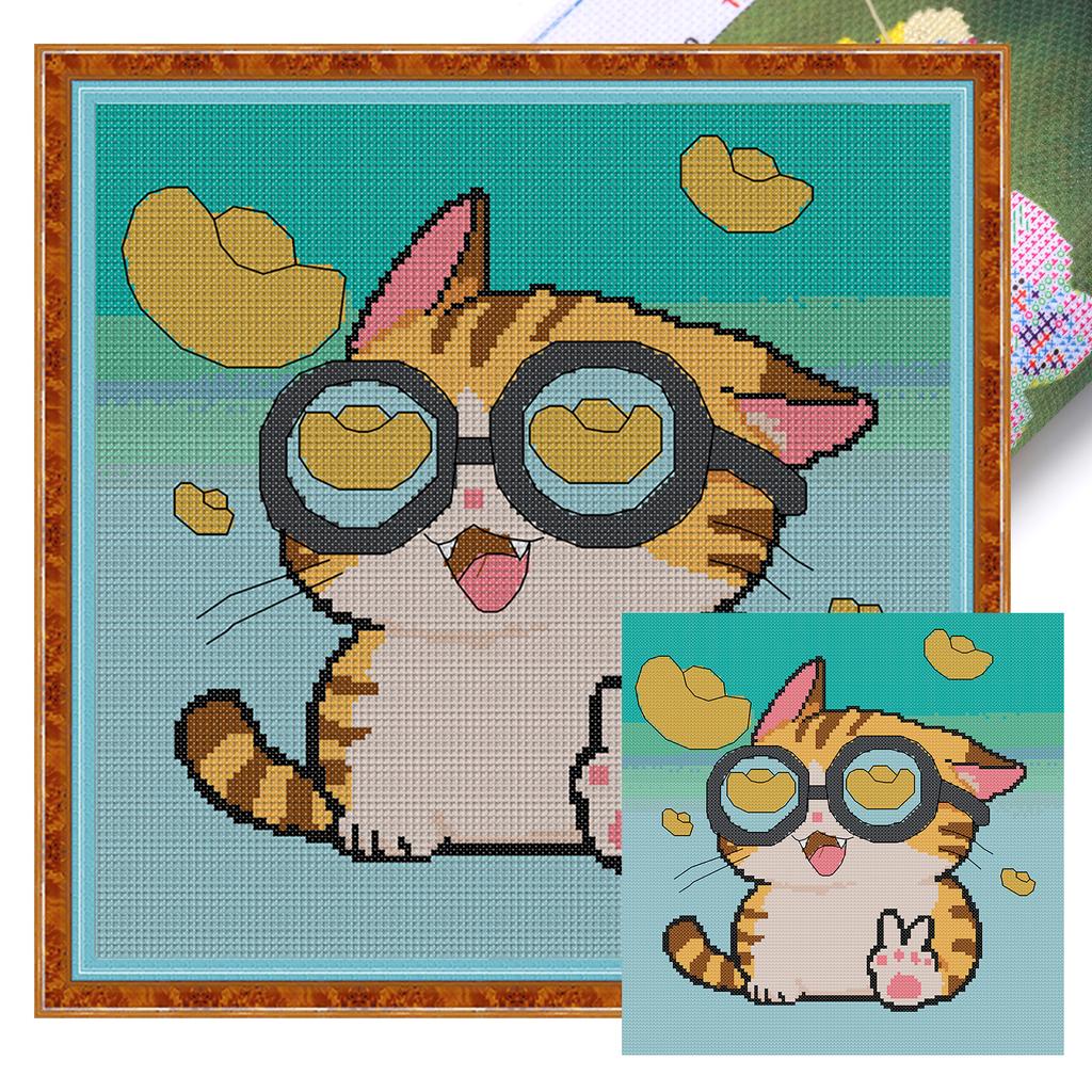 Животные Полный 14CT DIY Наборы для вышивания крестом с нанесенным рисунком Наборы для вышивания крестом с принтом Вышивка DIY Стартовый набор для взрослых Домашний декор