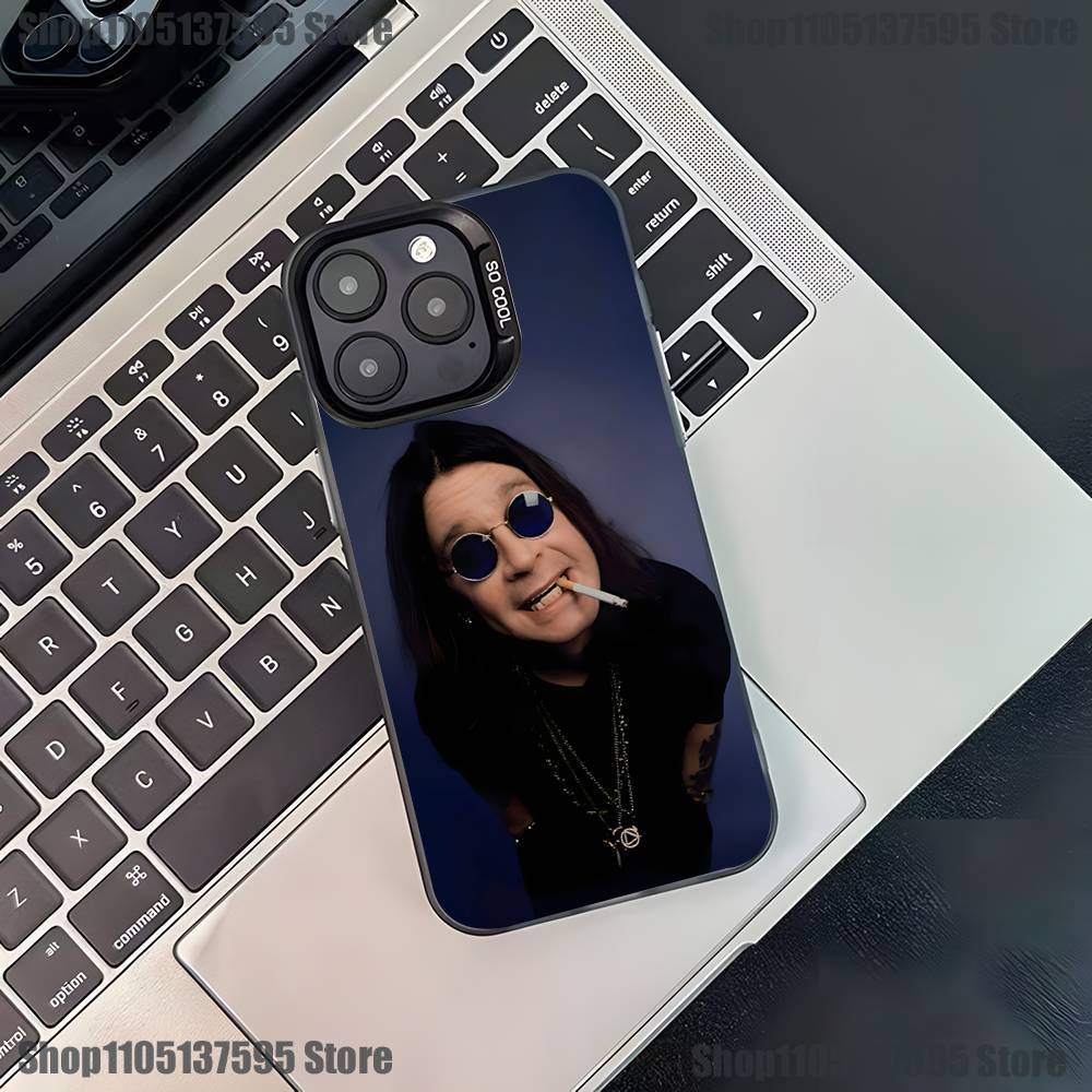 Singer O-Ozzy Osbourne Phone Case For iPhone 16,15,14,13,12,11,Pro,XS,Max,Plus,Mini,SE4,E Black Matte Shockproof Cover