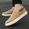 Fashion Comfortable Men's Sneakers Summer Breathable Lightweight Flats Vulcanized Shoes for Men Solid Color Slip On Men's Canvas Shoes