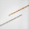 Stainless steel bracelet geometric thick chain braided double buckle twist chain men's and women's hip hop cool jewelry