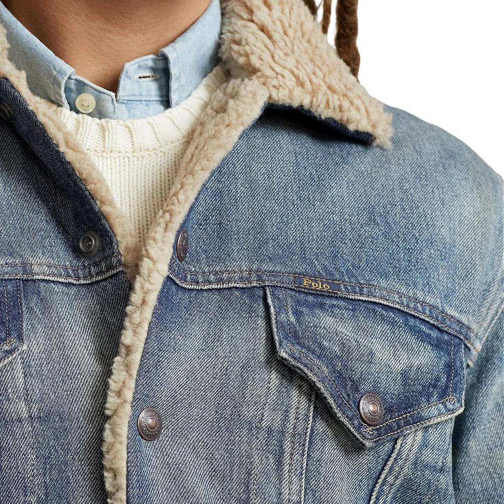 Polo Ralph Lauren Faded Effect Denim Trucker Jacket 710850379-001