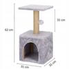Arbre à chat - Springos® - 62 cm - Niche intégrée - Jouet suspendu - Poteau en sisal