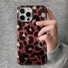 Pink & Black Leopard Print Phone Case for IPhone 16 15 14 13 11 12 Pro Max Plus 7 8 Plus SE Lovely Anti-fall Cover Funda