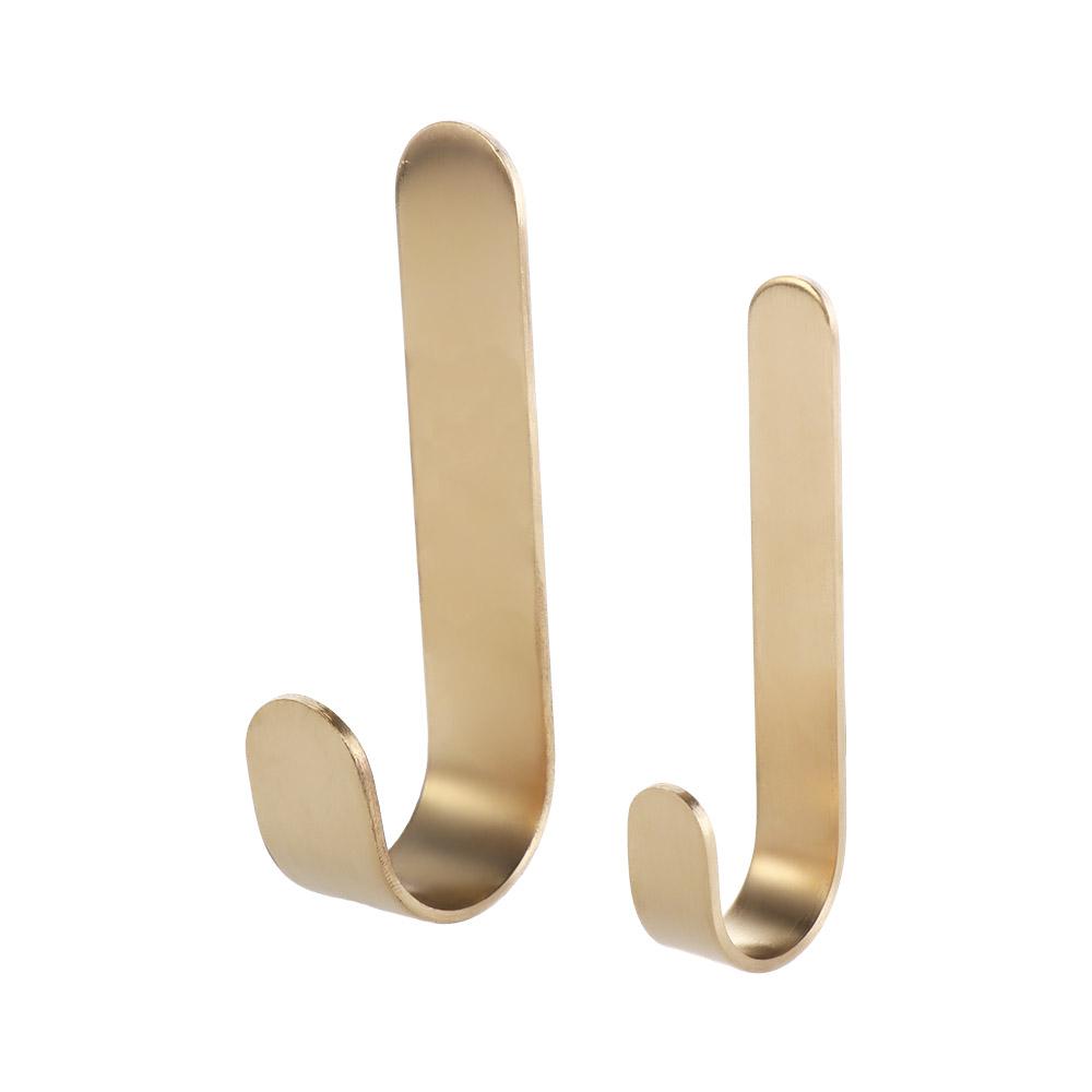 Gold Wall Hook Brass Coat Hook Sticky Bathroom Kitchen Accessories  for Kitchen Bathroom