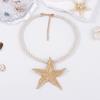 Trend Simple Fashion Ocean Leisure Vacation Wind Alloy Unique Starfish Pendant Necklace Earrings Jewelry