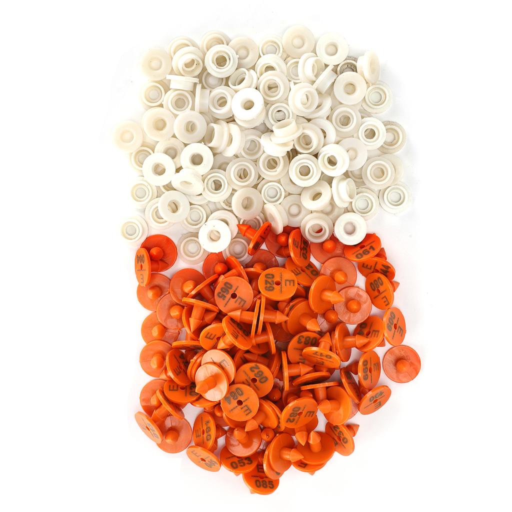 100 комплектов ушных бирок для кроликов, пронумерованных ушных маркеров, идентификационных бирок для животных, фермерских принадлежностей