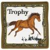 Iron-on Patch Trophy Horse Khaki 6 Cm X 6 Cm
