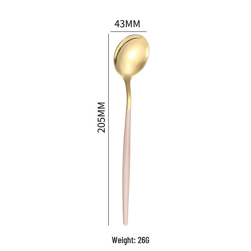 Набор ложек и вилок из португальской титановой позолоченной нержавеющей стали