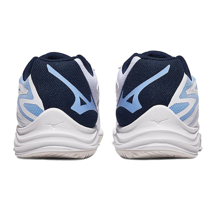Mizuno Кроссовки для волейбола в зале Thunder Blade Z, унисекс, легкие, с амортизацией, цвет: белый, саксофон, темно-синий, V1GA237053
