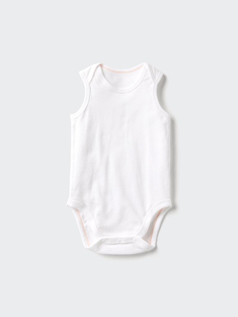 Uniqlo Боди из японского хлопка и сетки без рукавов