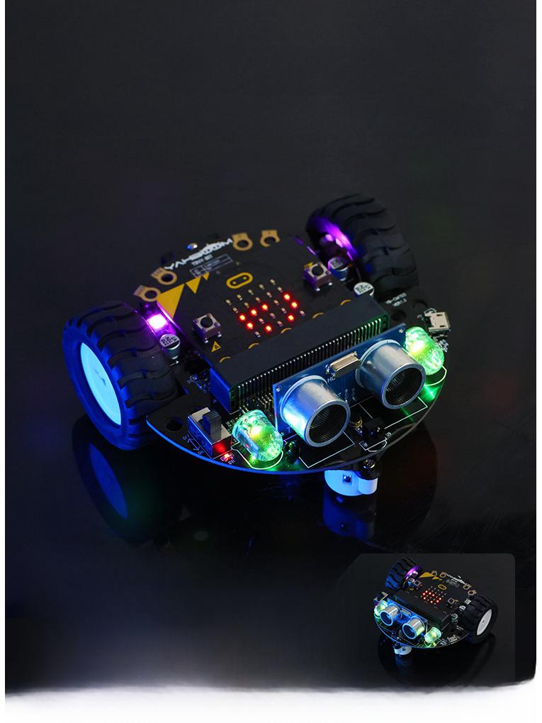 Microbit AI Vision Smart Car Kit: Graphical Programming & WiFi Video Education In Python