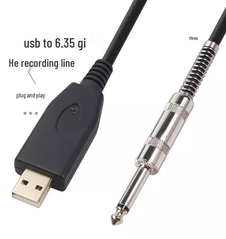 Кабель для записи электрогитары USB на 6,35 мм, Аудиокабель USB на XLR, Доступны настраиваемые опции