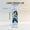 1PC Powerful Female Fighter Pop Art Print 750ml Color Plastic Sports Water Bottle Leakproof Flip Straw Lid Suitable for Sports Office Home Use