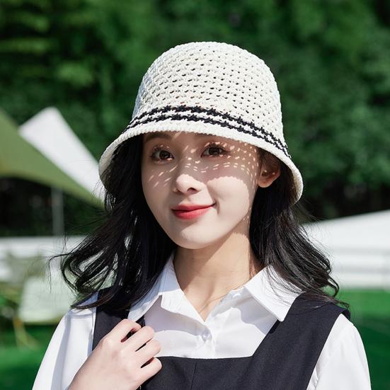 Декоративная круглая стильная женская шляпа от солнца с короткими полями и защитой от ультрафиолета, летняя