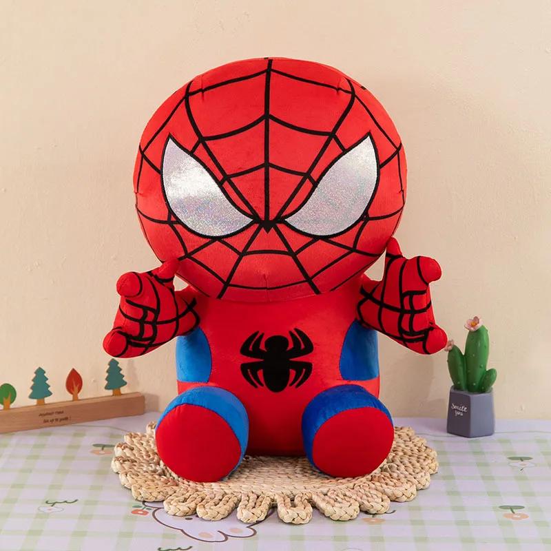 25 см Фигурка Marvel Мстители Аниме Мультфильм Человек-паук Наполнитель Плюшевые Игрушки Каваи Милые Набивные Куклы Детские Рождественские Подарки