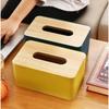 Wooden Tissue Box Cover for Home and Office - Living Room, Coffee Table Storage Solution for Toilet Paper.
