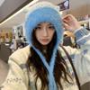 Japanese Cute Cat Ear Knit Hat for Women - Winter Mohair Windproof Beanie with Ear Protection