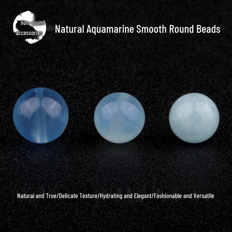 Аквамарин Круглые Рассыпные Бусины - Аксессуары для DIY Ювелирных Изделий