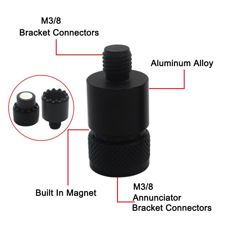 4 шт., аксессуары для ловли карпа, инструменты, сигнализация, магнитный разъем, быстросменный разъем M3/8, алюминиевый, простой в установке рыболовные снасти
