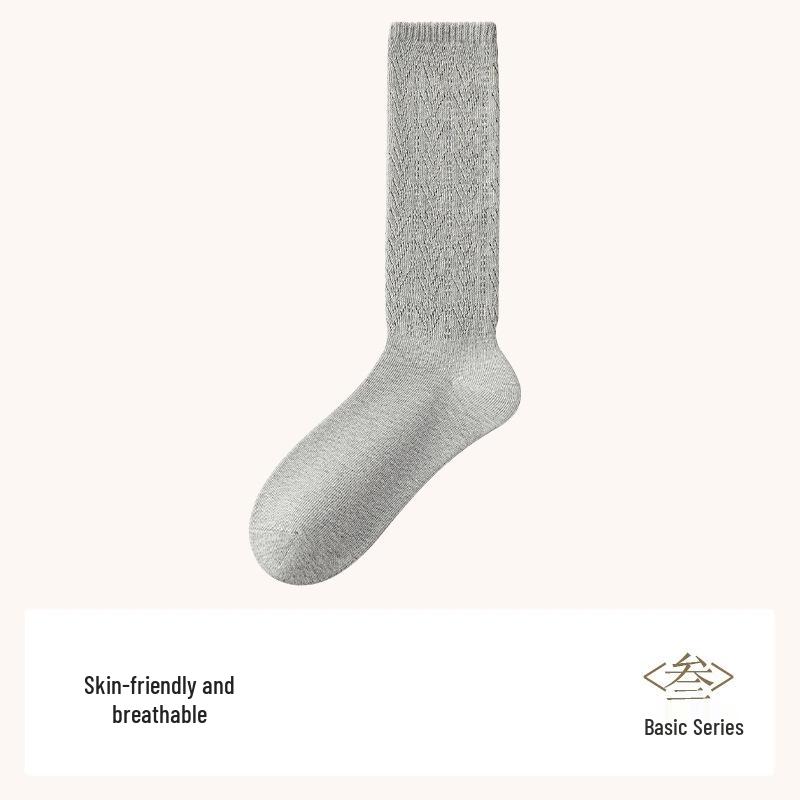 Women's College Style Mid-Calf Cotton Socks - Autumn/Winter Collection