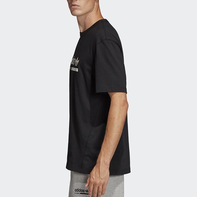 adidas originals Printing logo Short Sleeve Black Men's DV1922