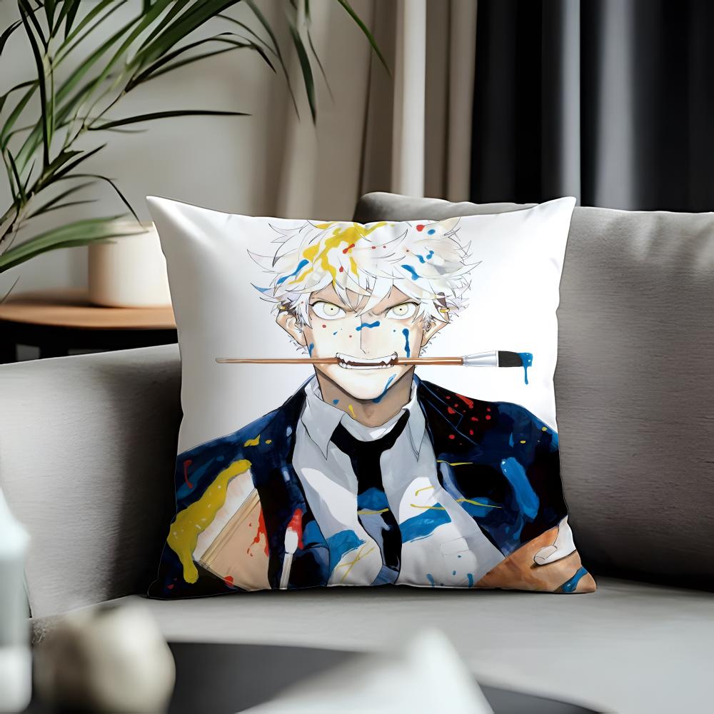 Trending BBlue Periodful Cushion Cover Antidustmite Pillowcase Invisible Zipper Silky Short Plush Sofa Cushion Cover