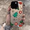 Для iPhone 17 16 15 14 13 12 11 Pro Max 17 Air 16E X XS XR Чехол С Рождеством Мультяшная Рождественская Елка Электрооцинкованный Серебристый Чехол