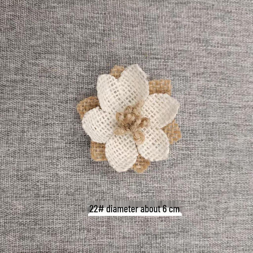 Льняная цветочная корзина ручной работы: 3D-украшение для шляпы в виде розового банта для поделок своими руками и в детском саду