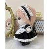 Niannyyhouse 20 см Плюшевая одежда, Наряд горничной, Головной убор, Платье, Фартук, Одежда для кукол, Хлопковые аксессуары для кукол, Переодевание (черный)