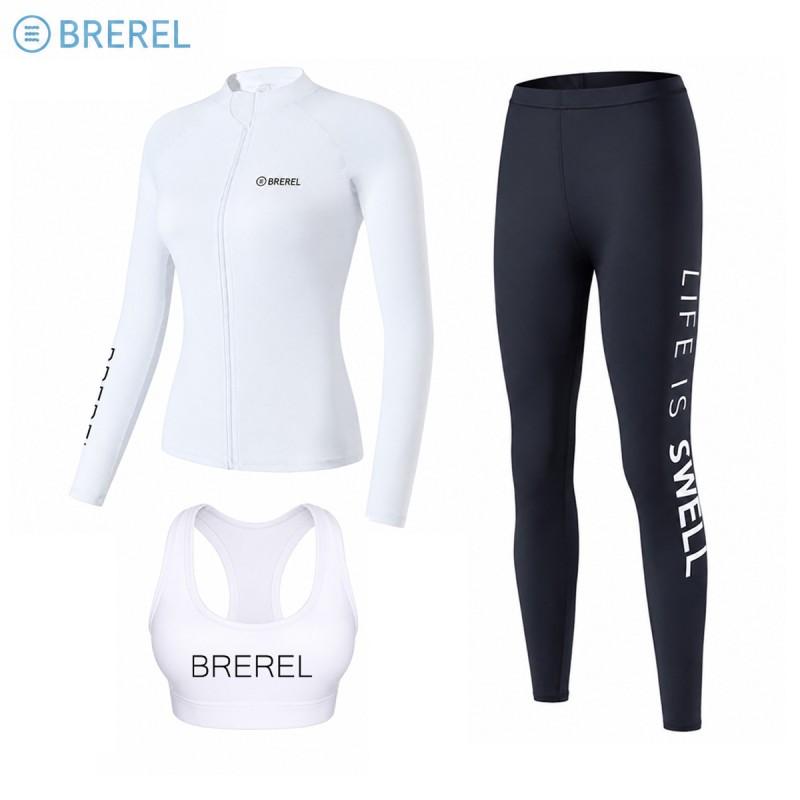 Womens Quick-Dry UV Protection Rash Guard Set Long Sleeve Top Pants Surfing Diving Snorkeling
