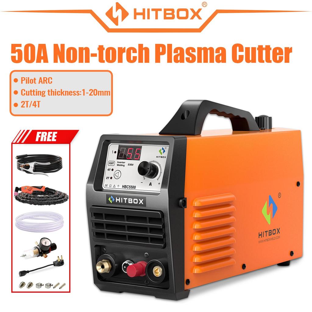 HITBOX HBC5500 55A плазменный резак IGBT инверторный металлоплазменный резак с высокочастотным контактным зажиганием плазменный сварочный аппарат 220 В максимальная толщина резки 21 мм