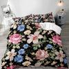 Цветочный пододеяльник Эстетика середины века Бабочка Ботанический Цветочный Пододеяльник 3 предмета Декор для спальни Вдохновляющий подарок для женщин