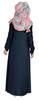 Bimba Islamic Clothes For Women Long Dress With Printed Hijab Scarf Rayon Abaya Maxi Front Button Muslim