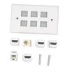 Настенная панель 6 портов HD мультимедийный интерфейс CAT6 TV F Head Ethernet настенная панель для домашнего офиса