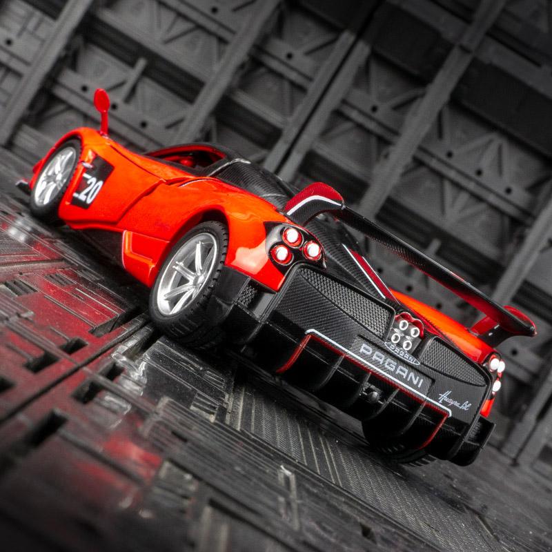 1/32 Модель суперкара Pagani BC из сплава, двери открываются со звуком и светом, украшения для автомобиля