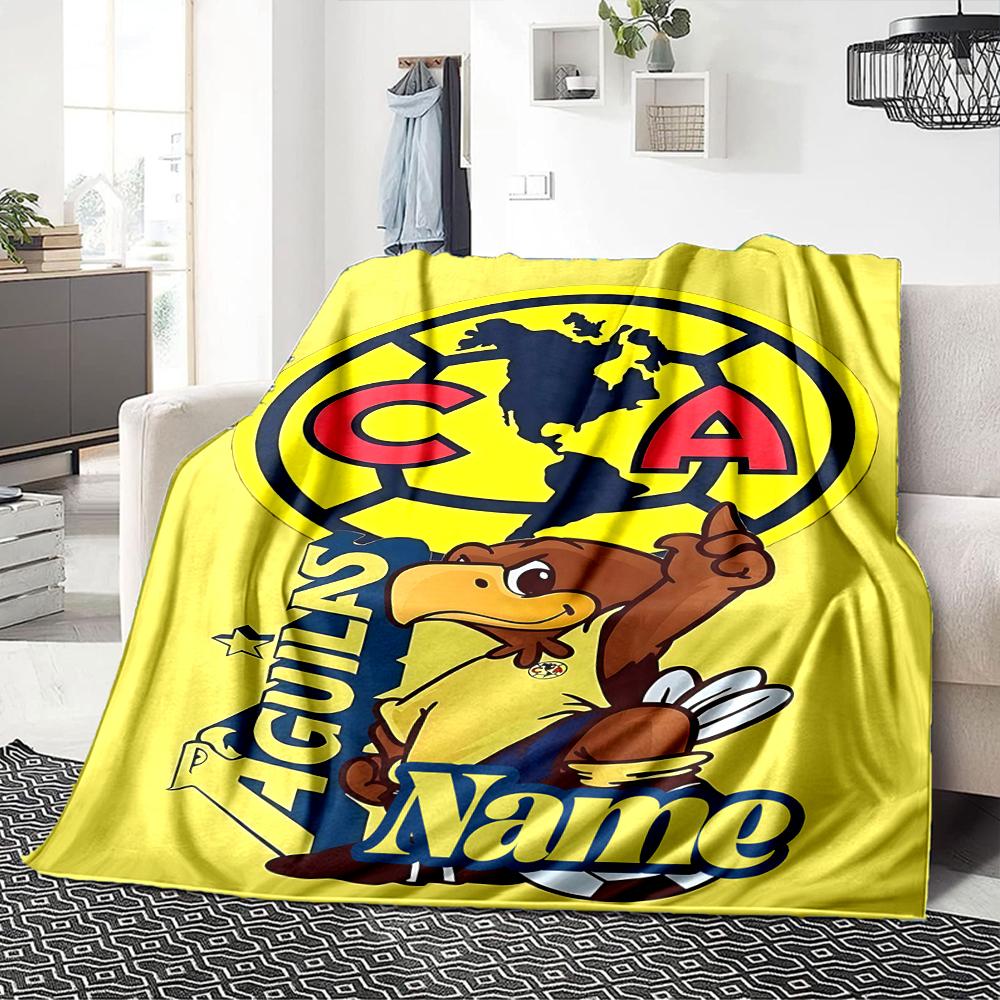 Custom Name Club America Eagles Party Blanket For Couch Bed Plush Cozy Fuzzy Blanket Super Soft Warm Blankets For Fall And Winter 0916227