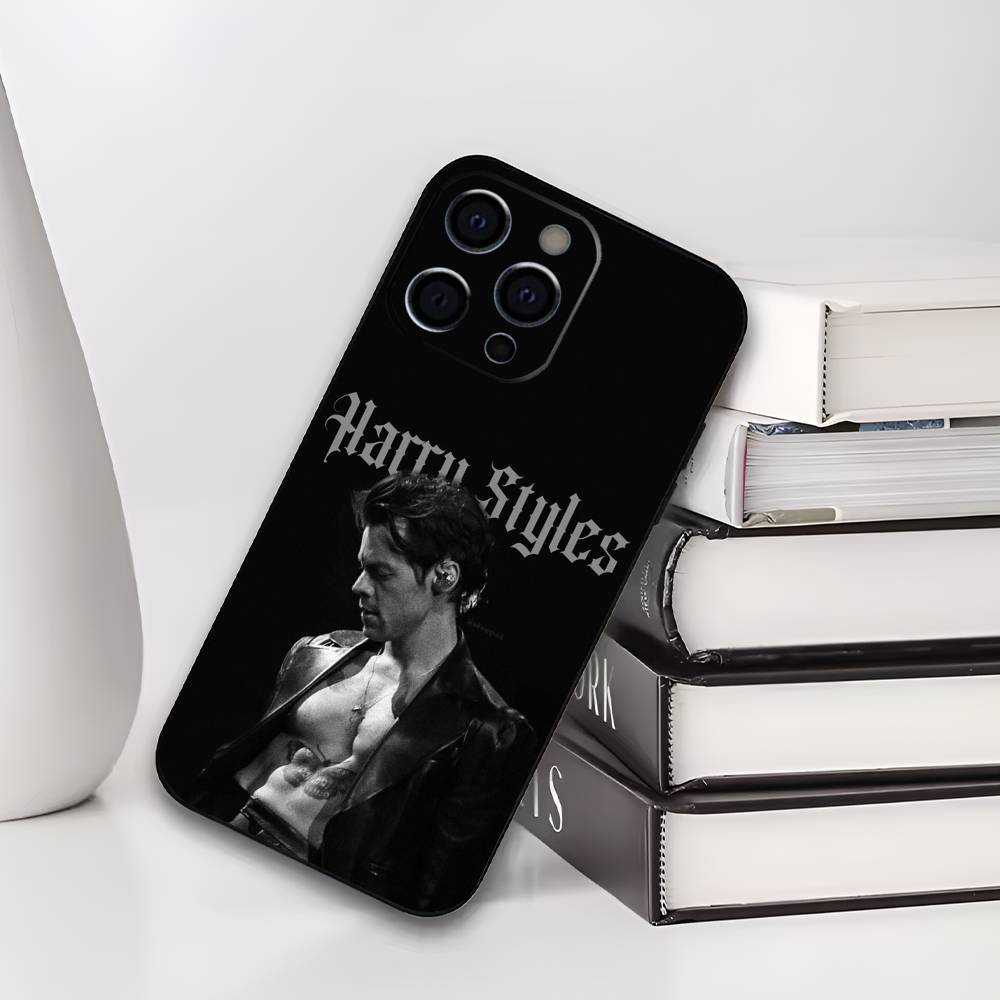 Чехол для телефона H-Harry S-Styles для iPhone 17,16,15,14,13,12,11 Plus,Pro Max,XS, Мягкий силиконовый черный чехол