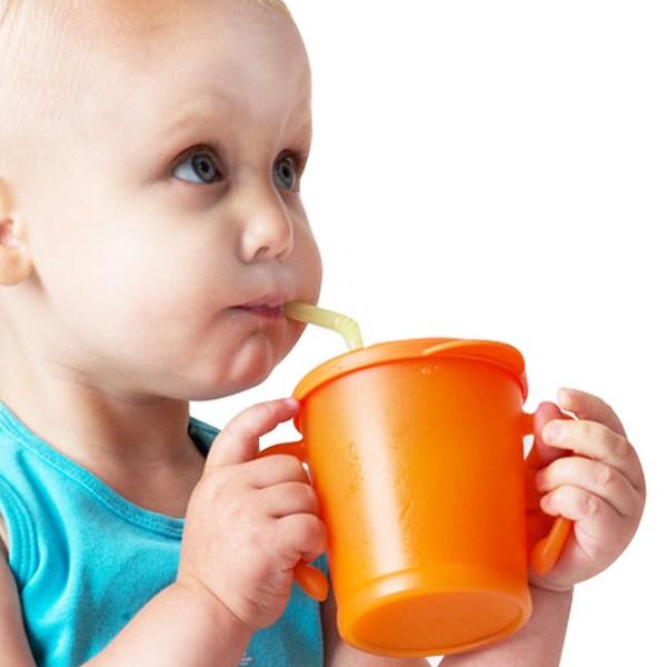 Соломенная чашка Agafura baby Magic 300мл, 1 упаковка, оранжевый