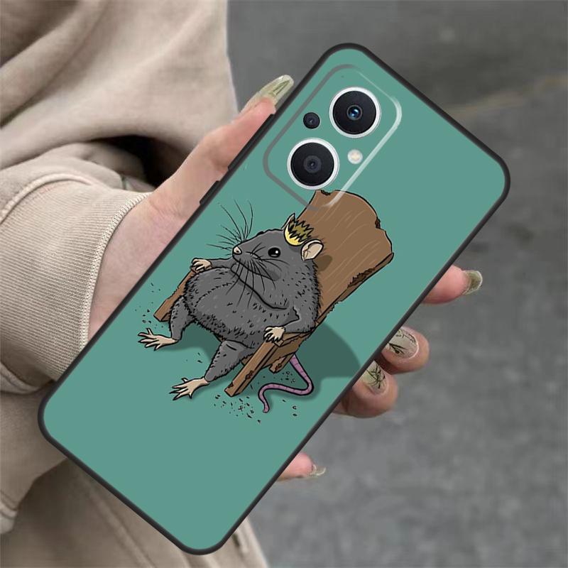 Милый Мультяшный Животный Крыса Чехол Для OPPO Reno 8T 13F 14F 12F 11F 10 12 13 14 Pro 7 8 Lite OPPO Find X8 X6 X9 Pro Обложка