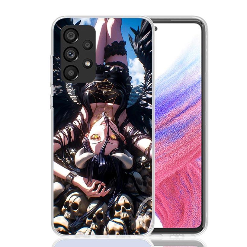 Чехол для телефона с персонажем Альбедо из аниме Overlord для Samsung Galaxy A17 A16 A14 A15 A13 A57 A56 A54 A55 A53 A37 A36 A34 A35 A33 A26 A24 A25 A23