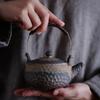 230ml Japanese Style Gilded Ceramic Teapot with Handle Vintage Kung Fu Tea Set